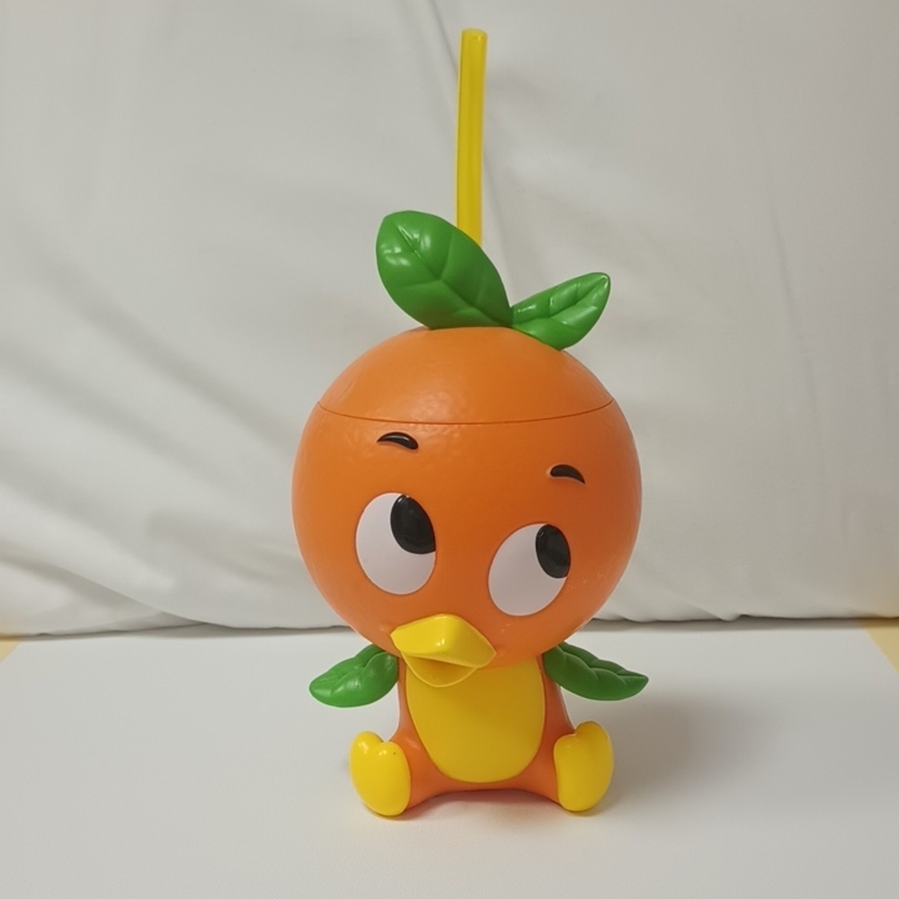 Disney Orange Bird Cup with Yellow Straw